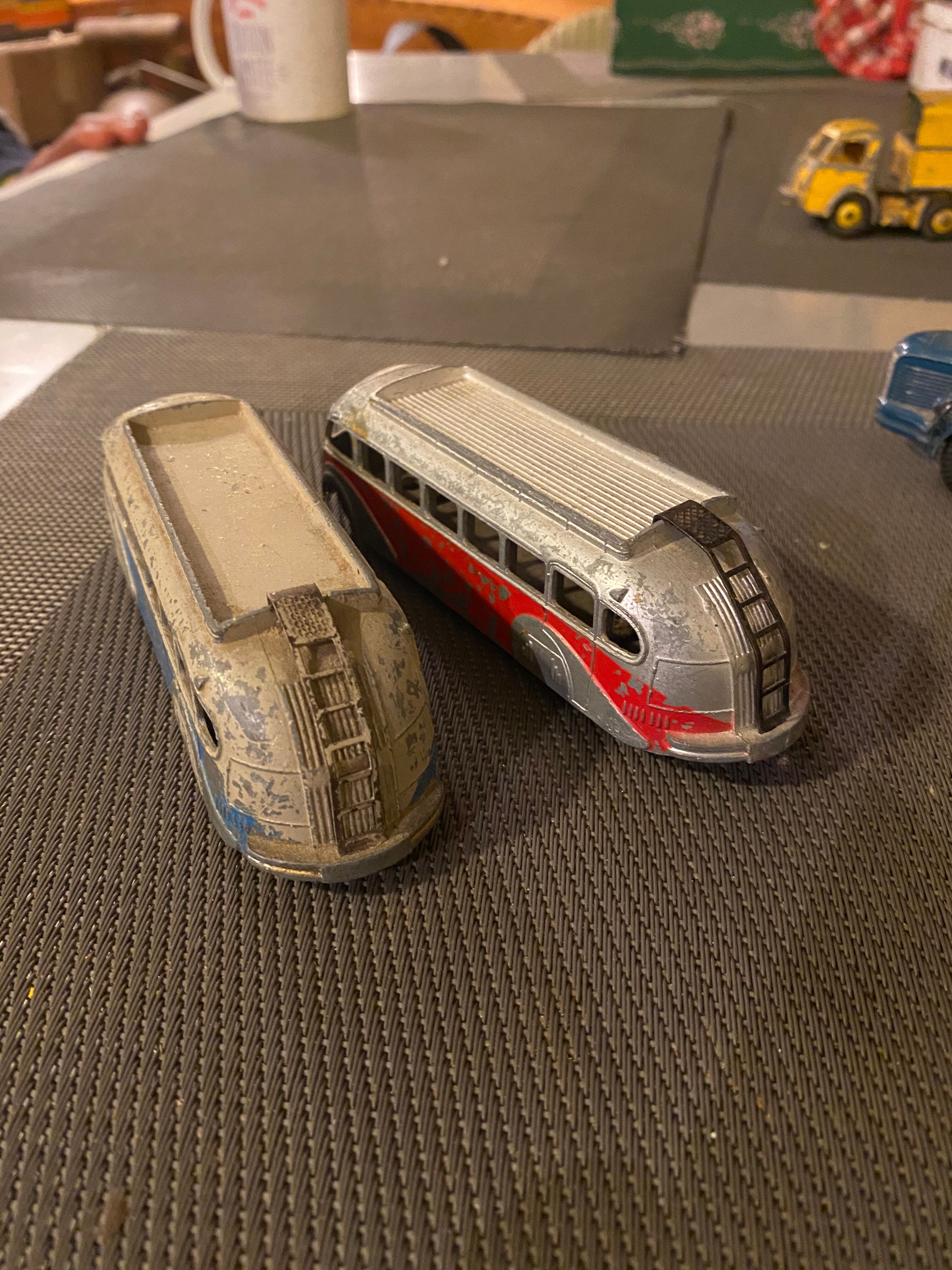 Red and blue Isobloc Cars Dinky Toys