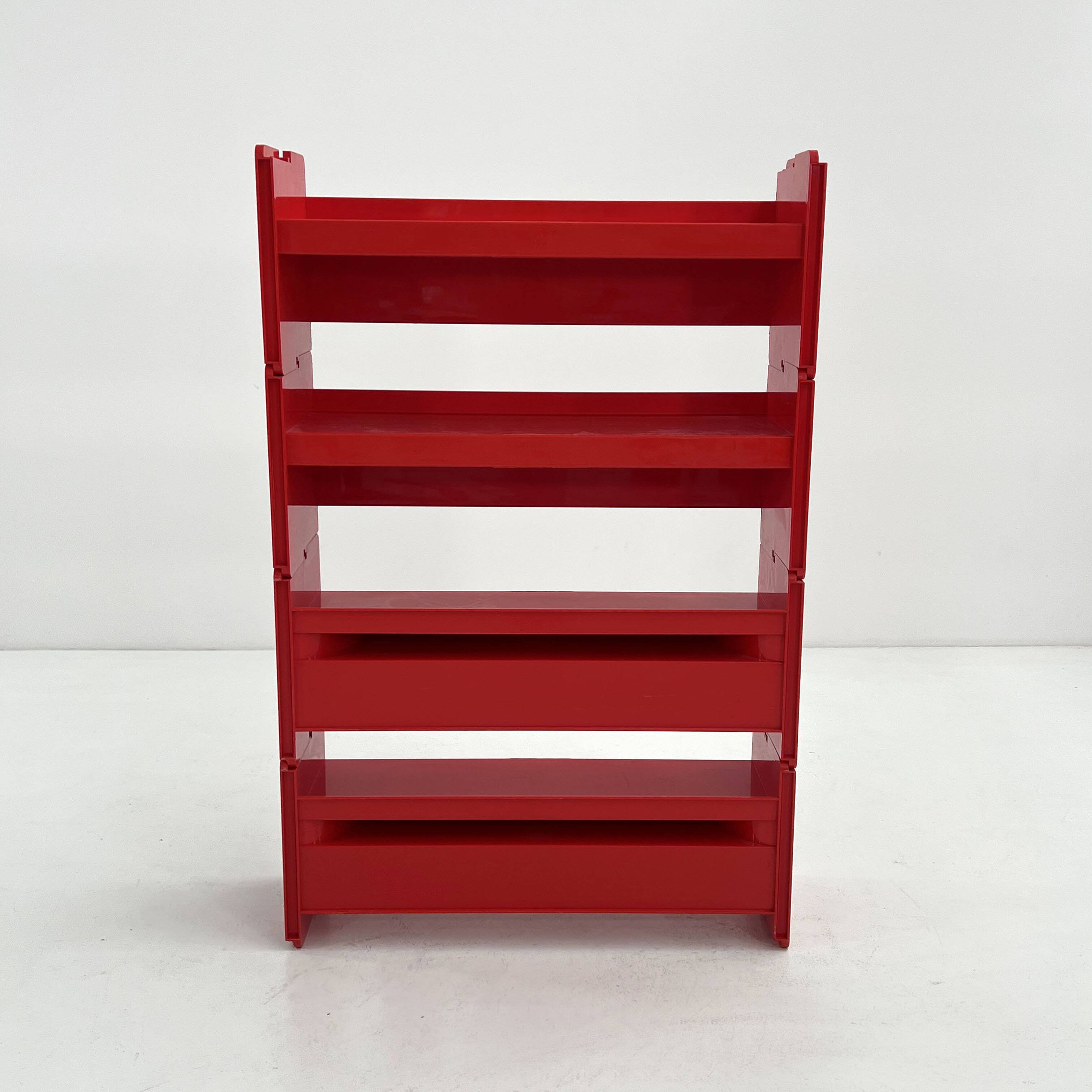Etagère modulable Jeep rouge par De Pas, D'Urbino & Lomazzi pour BBB 1970