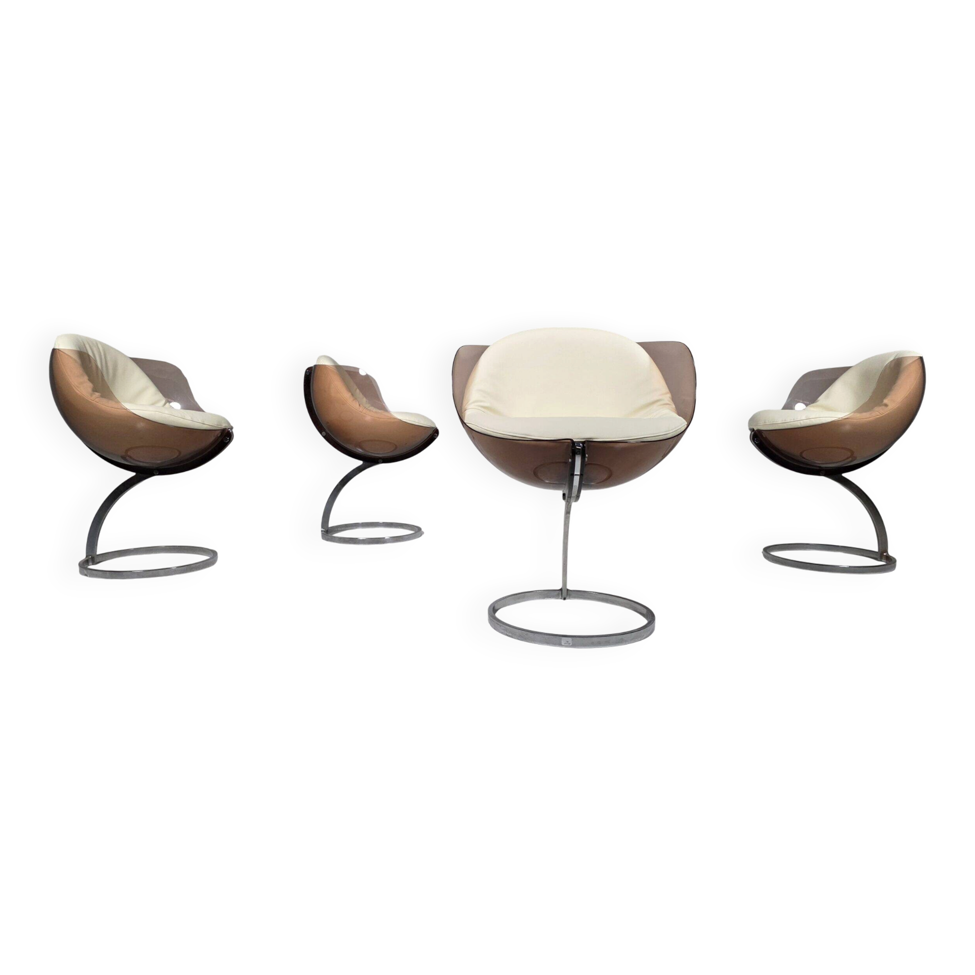Sphere dining chairs by Boris Tabacoff for MMM, France, 1970s