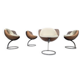 Chaises de salle à manger Sphere par Boris Tabacoff pour MMM, France, années 1970.