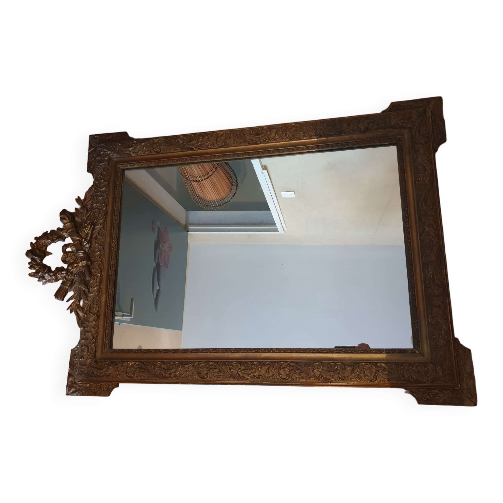 Large mirror Louis XV style of the nineteenth century
