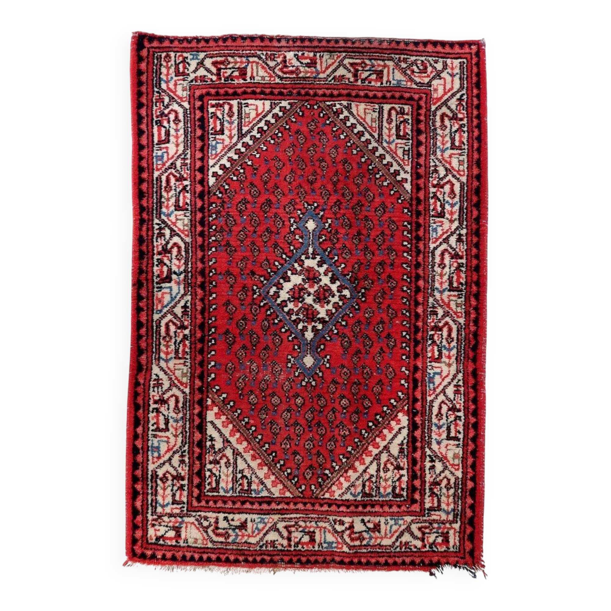 Vintage 1960s Indian Seraband rug 103cm x 156cm - 1C1251