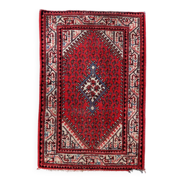 Tapis Seraband indien vintage des années 1960 103 cm x 156 cm - 1C1251