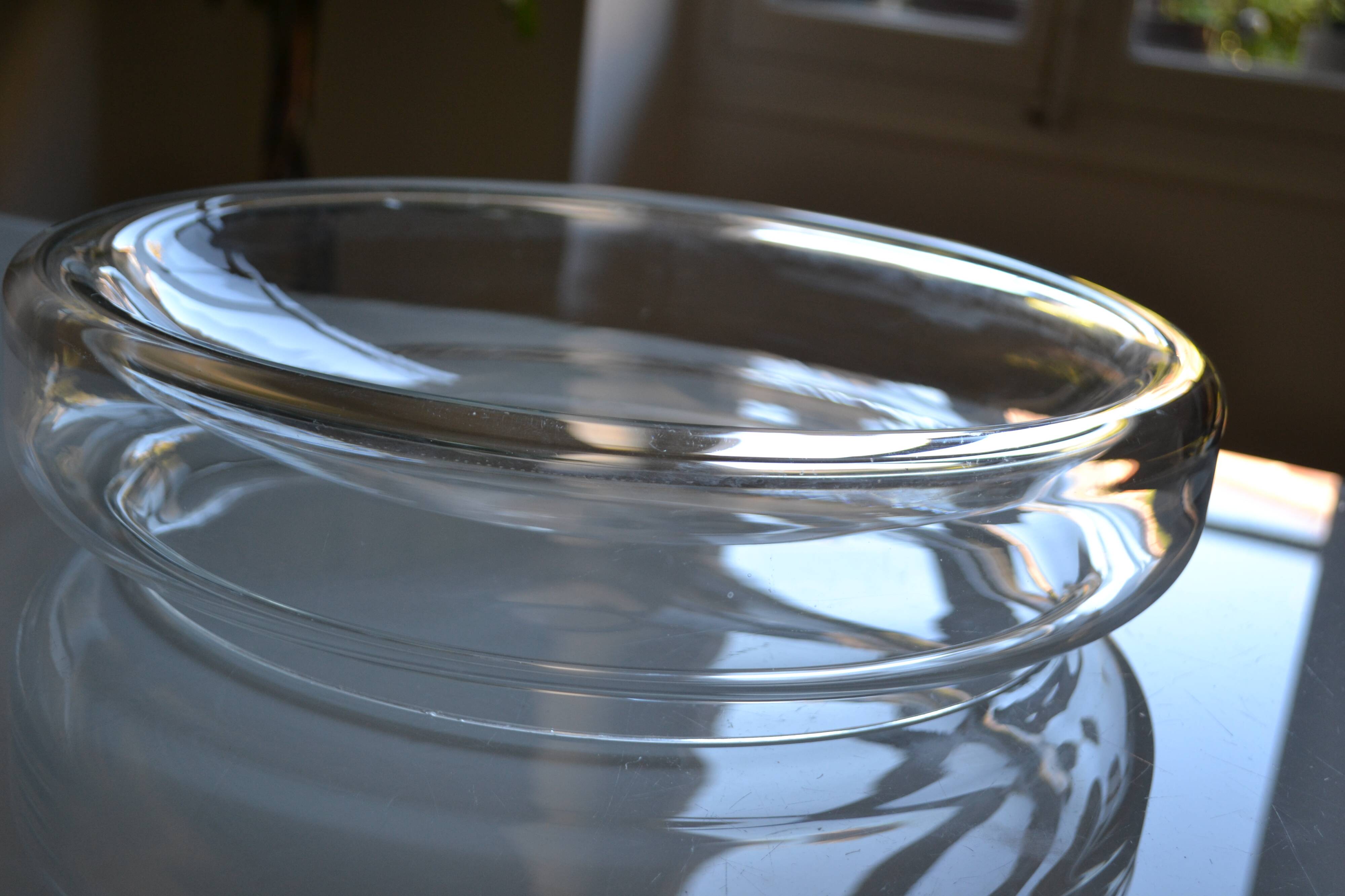 vide poche en verre soufflé, Murano Italy vers 1970 D : 35 cm