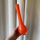 Orange opaline soliflore vase