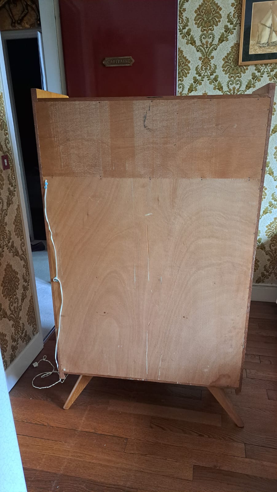 Secrétaire bureau vintage bois