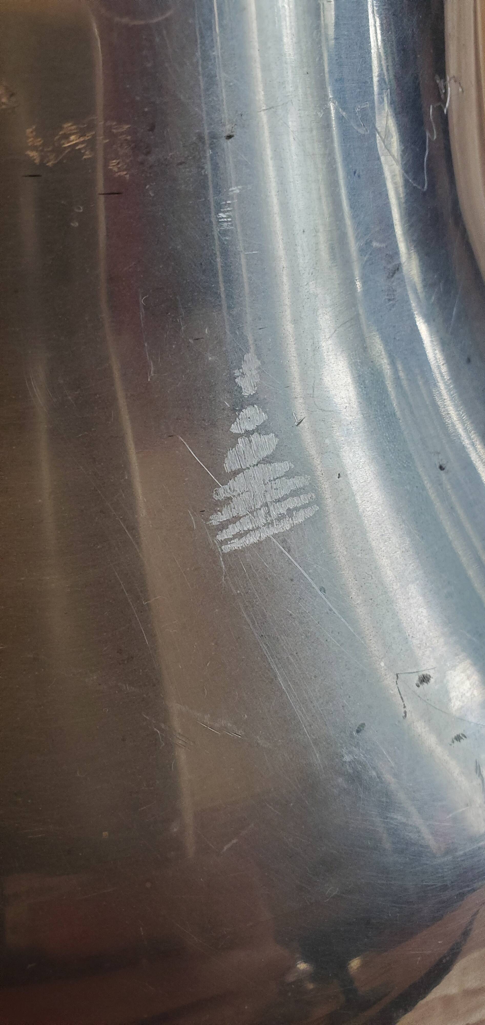 Old vintage 1970s aluminum ice bucket pear