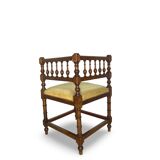 2 chaises et 1 chaise de coin italiennes, années 1950