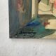 Toile huile paysage ruelle 60x80cm