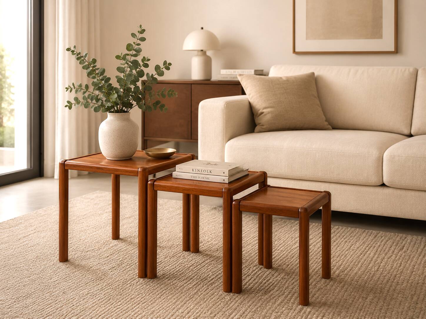 Vintage nesting tables from the 1970s.