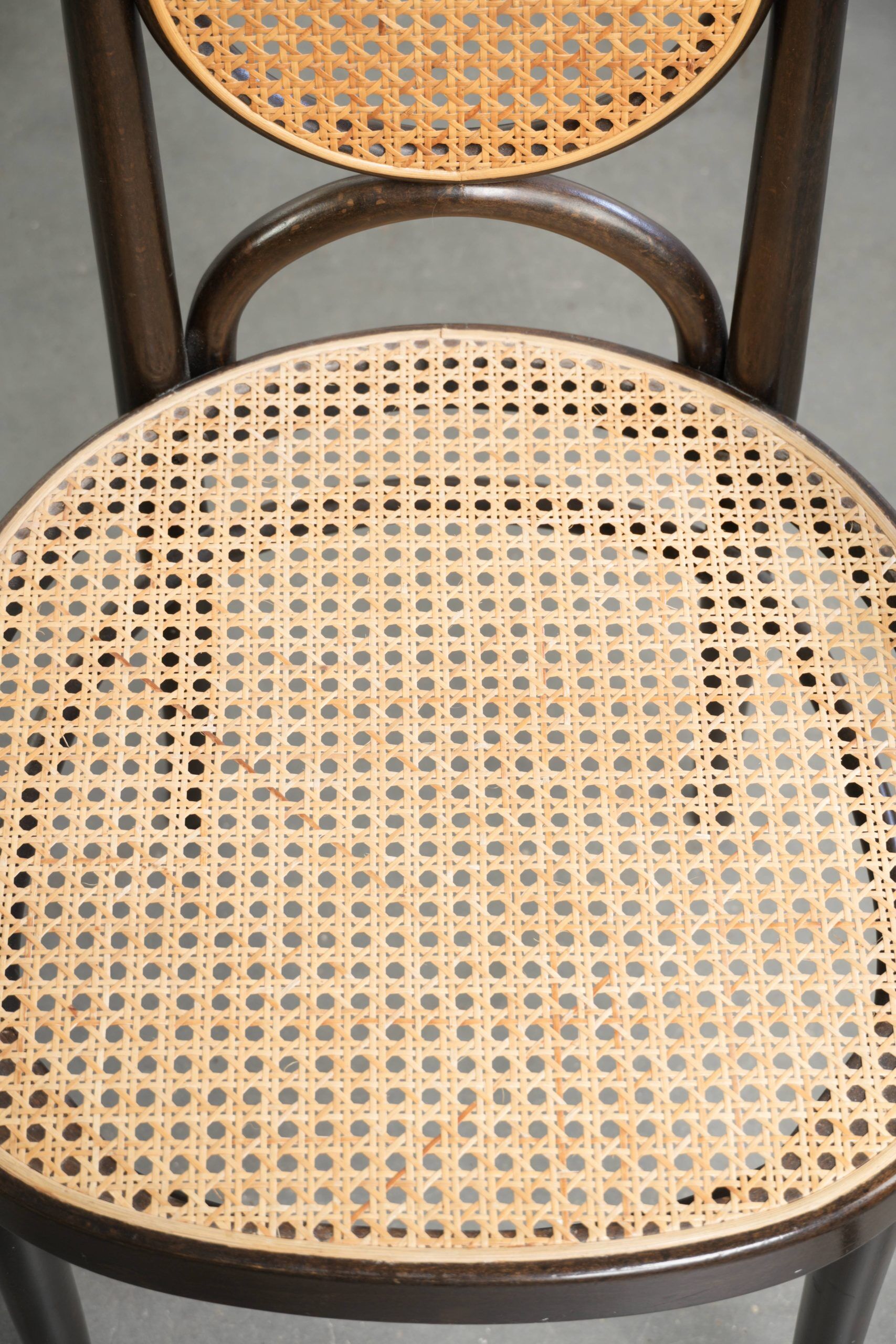 Set of 6 original vintage Thonet chairs model Long John with high back