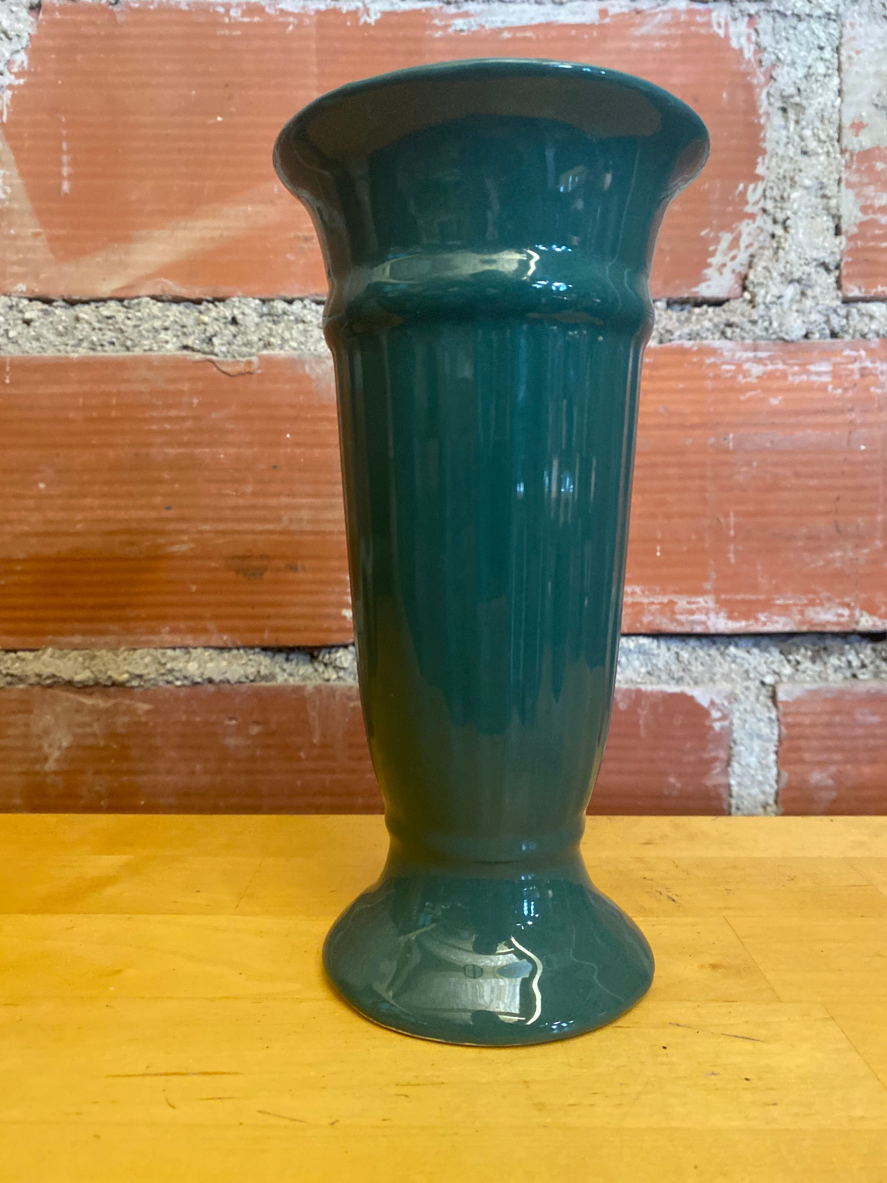 Vintage Green Ceramic Vase from the 1970s