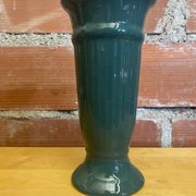 Vase ancien céramique verte années 70 vintage