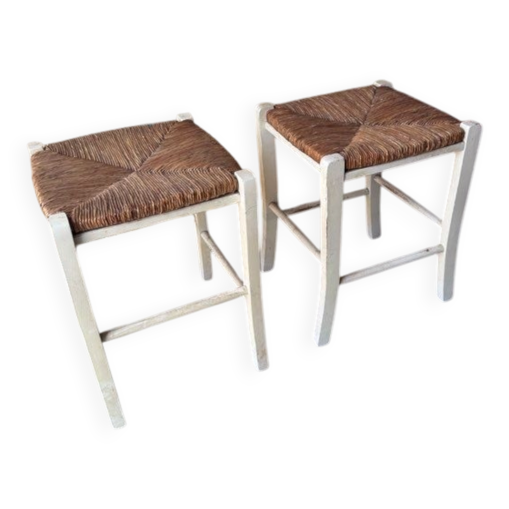 2 tabourets bois anciens