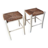 2 tabourets bois anciens