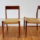 Chairs Scandinavian teak and rope 60 years