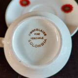 Vintage 70s cup and saucer in fine porcelain