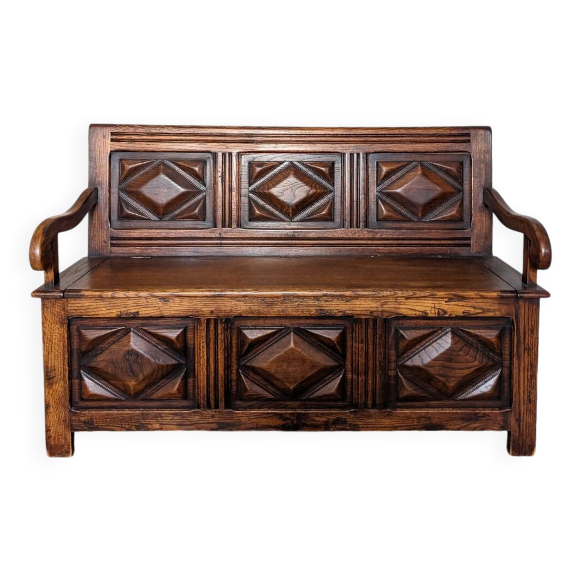 Wooden storage bench