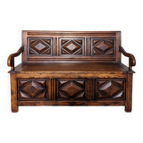 Wooden storage bench