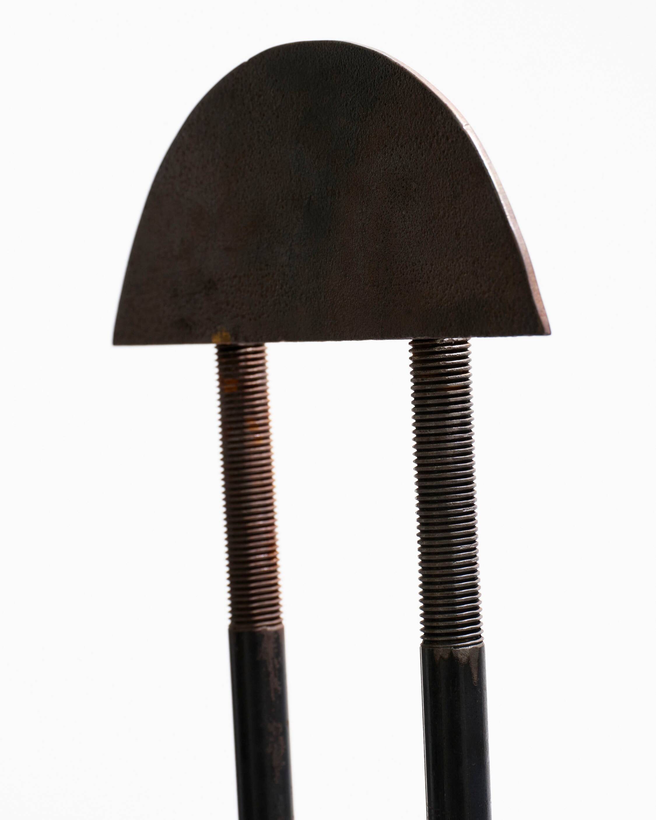Sculptural steel chair, 1980s