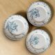5 earthenware plates from Creil and Montereau "Crémone", ironstone Art Nouveau