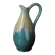 Vase with handle in enameled ceramic artisanal production country decoration slow handmade pottery