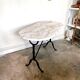 Bistro table in gray marble and cast iron