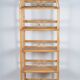 Rattan bookcase-shelves