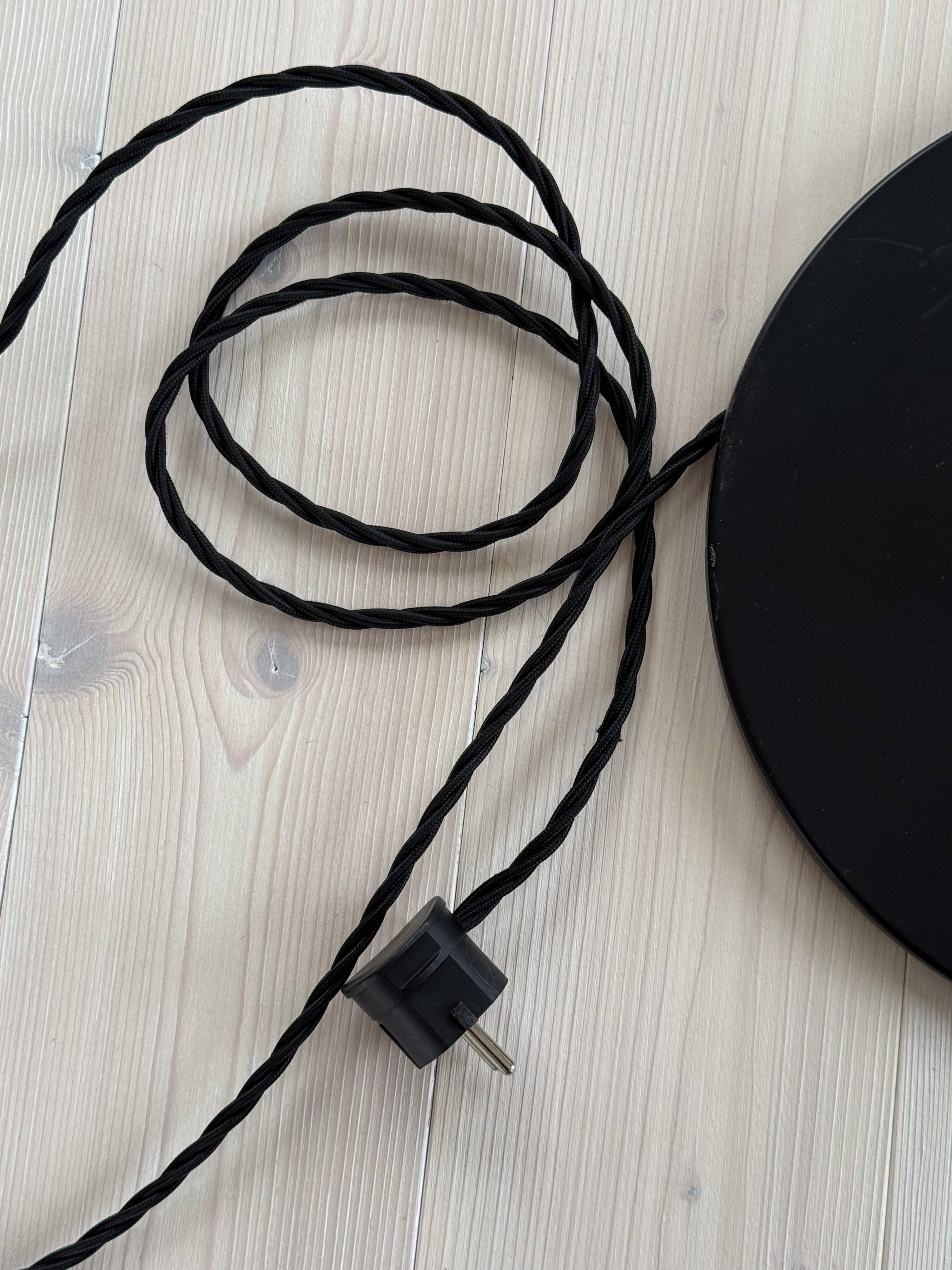 Modern mid-century floor lamp by Aage Petersen, for Le Klint, Denmark, 1970s.