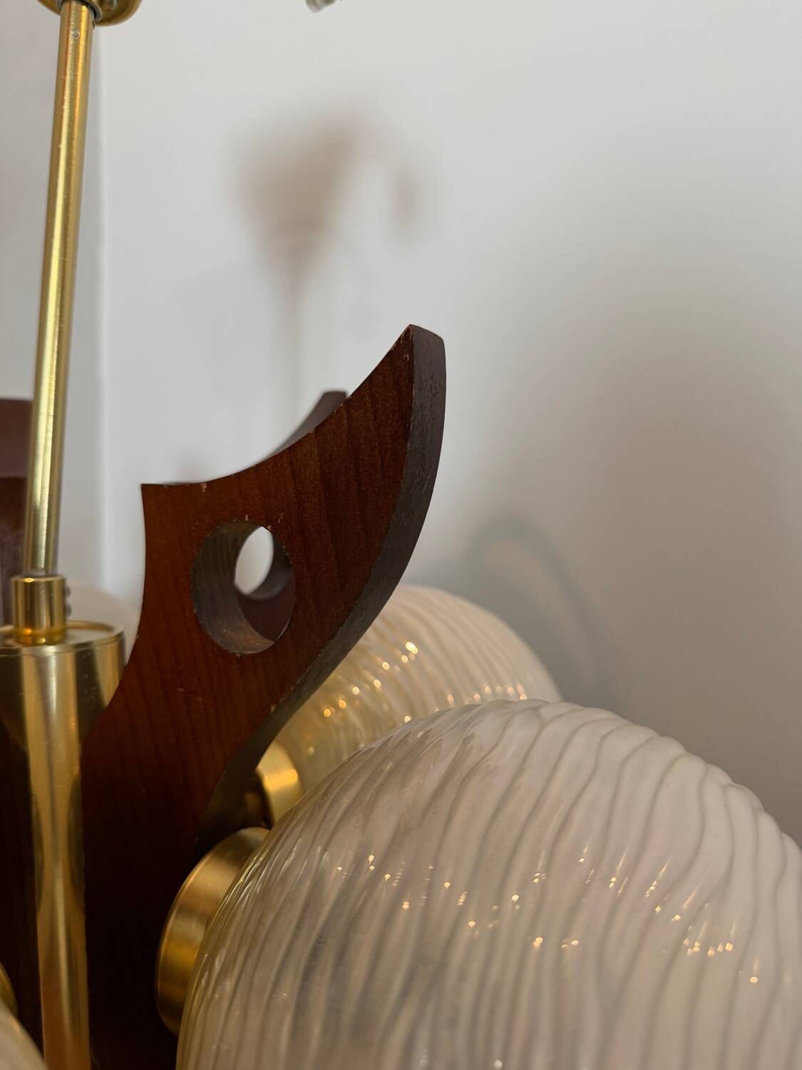 Suspension with 5 globes, Scandinavian design made by Szarvasi.
