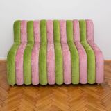 Pink and green velvet bench 2 seas