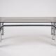Table basse verre fumé et chrome 1970