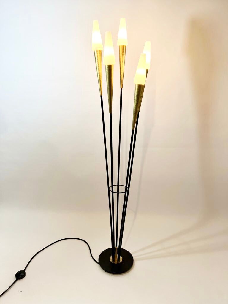 Vintage 5-branched floor lamp