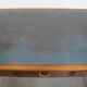 Writing desk/desk on wheels in English style with a blue leather top