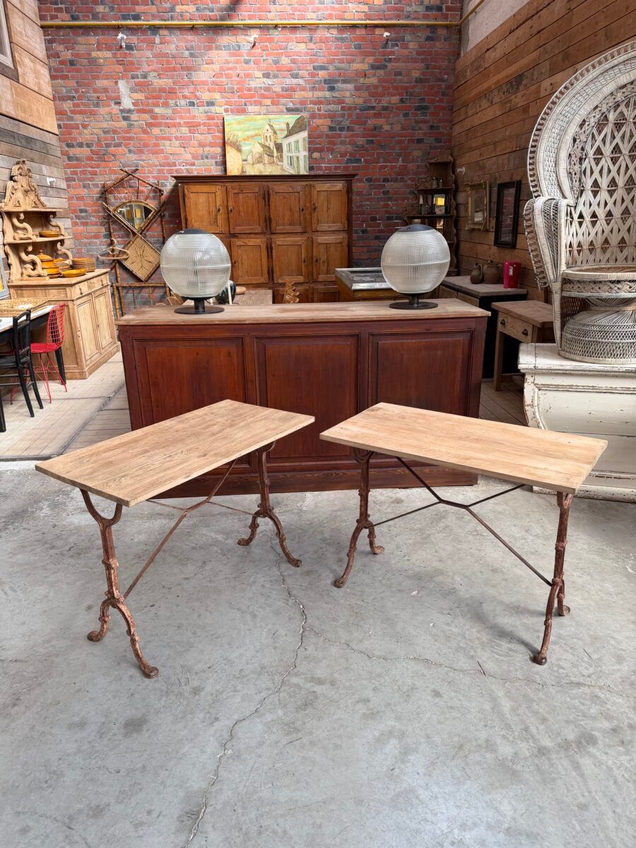Paire de tables de bistrot début XXème