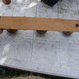 Wooden coat rack turned in imitation of bamboo, 3 hooks, 1900s