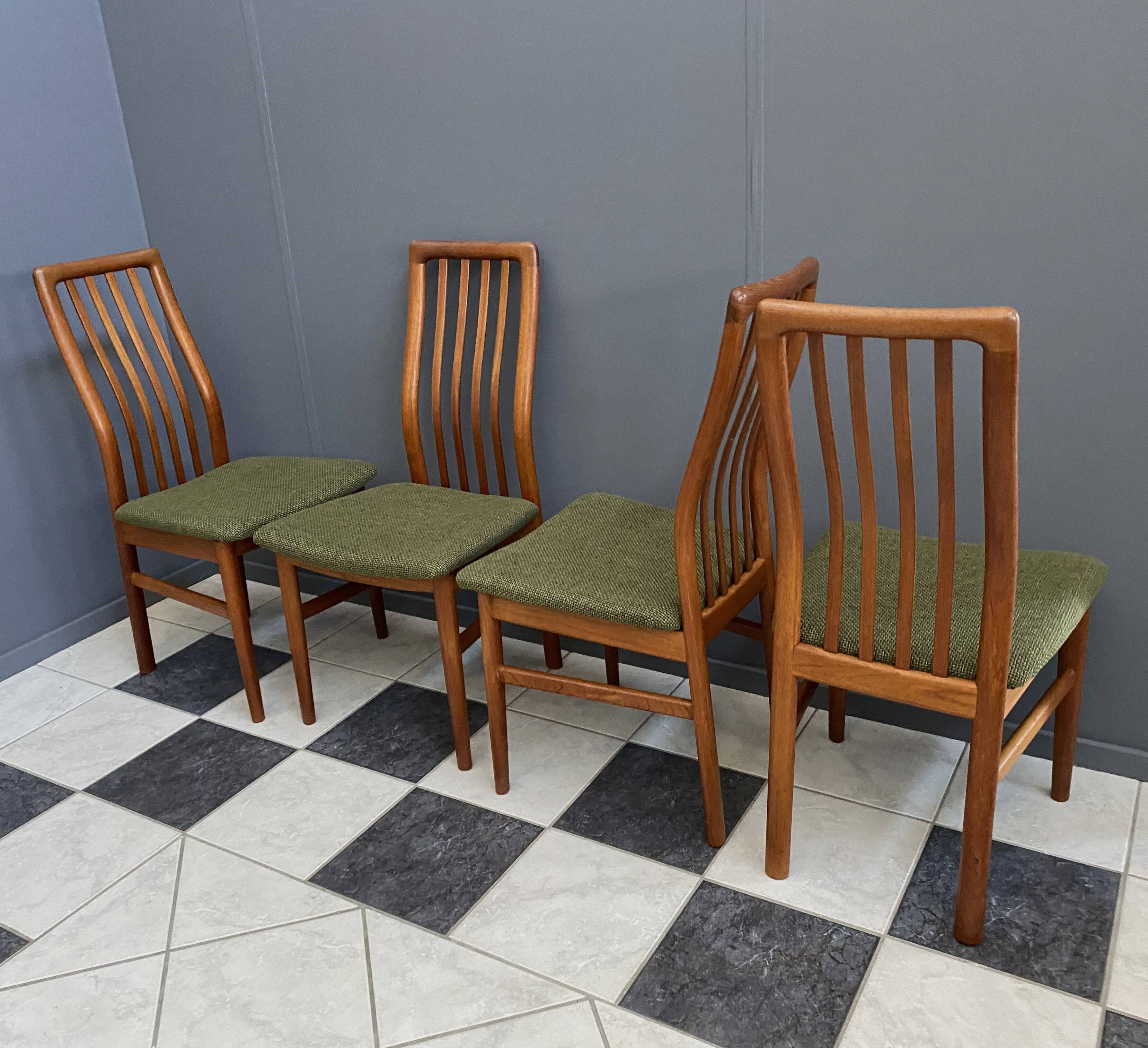 6 Teak dining chairs by Kai Kristiansen for Schou Andersen Denmark