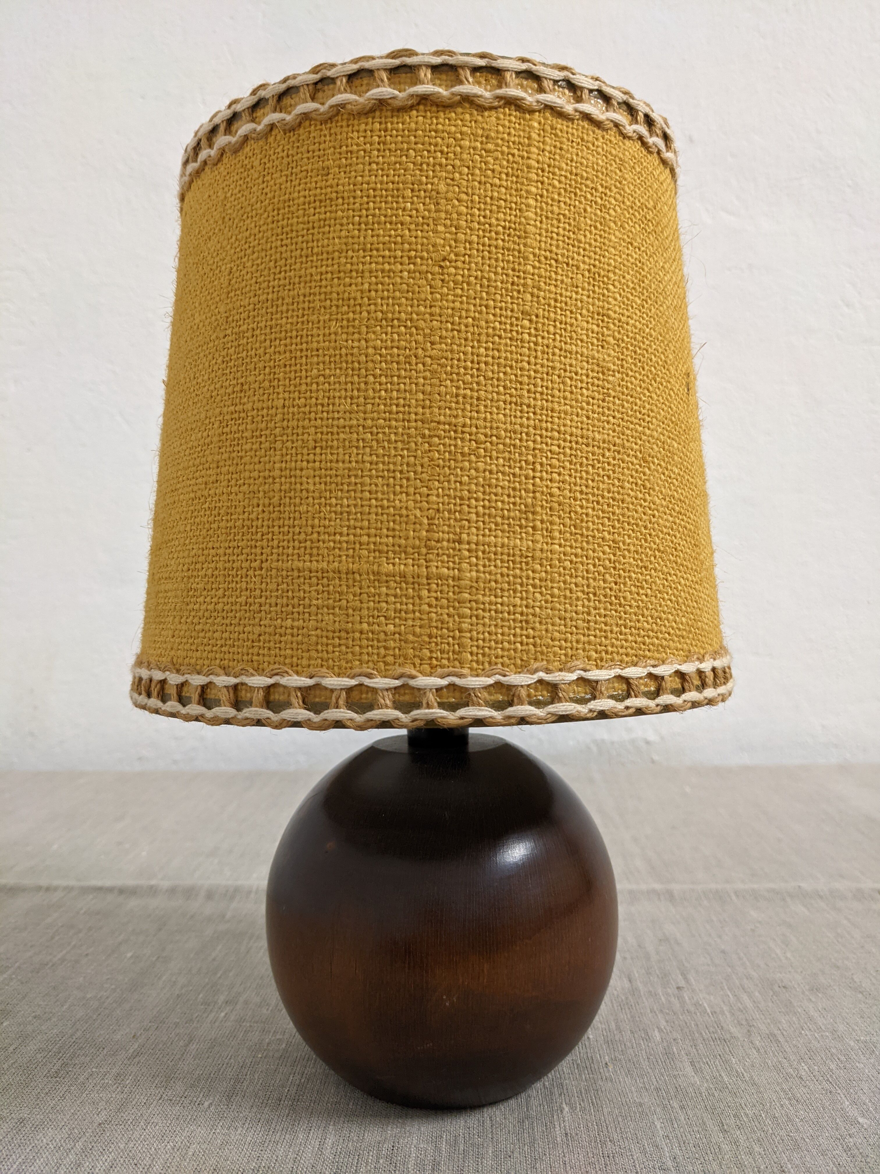 Vintage wooden bedside lamp