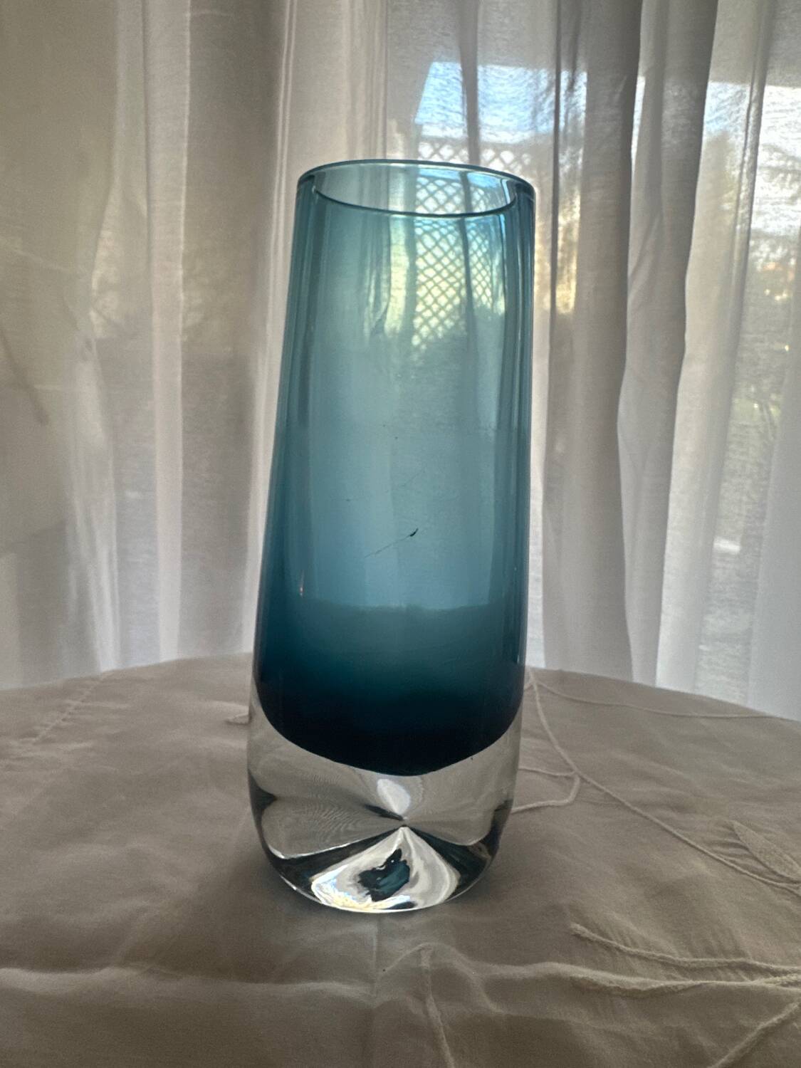 Scandinavian Design Blown Glass Vase Bo Borgstrom Vintage 1960s/1970s