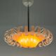 Venetian Chandelier in Iridescent White Murano Glass, Circa 1930