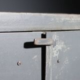 Vintage industrial furniture in wood and metal, Italy, 1960s, original