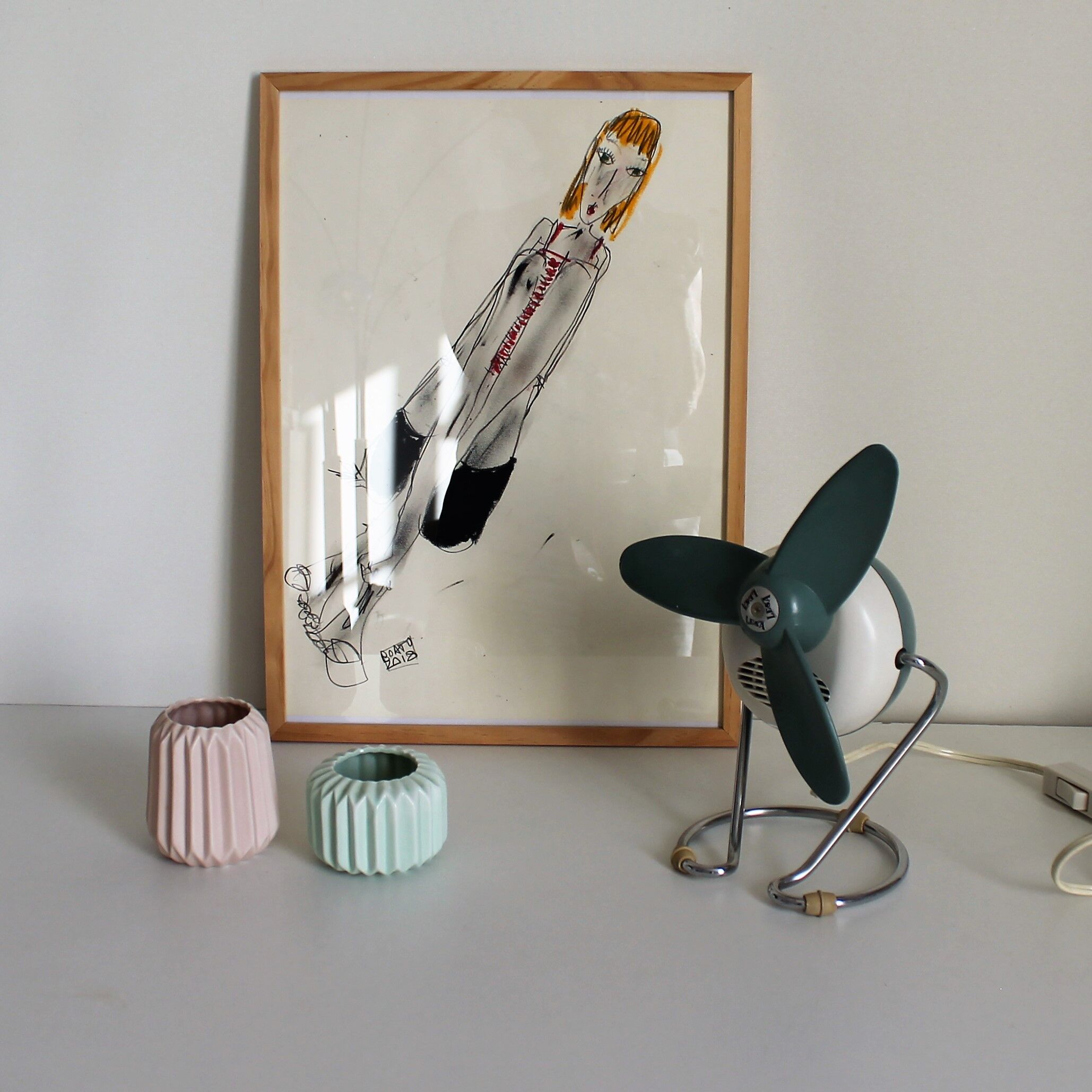 Vintage Lesa fan made in Italy