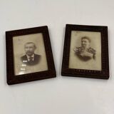 Wooden frame duo with relief