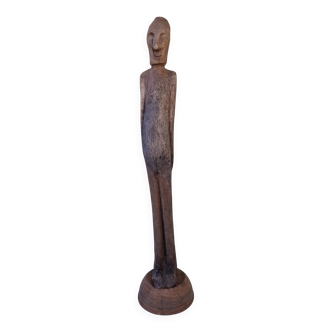 Carved wooden monoxyl tribal statue, Central Africa, 87 cm