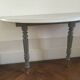 Console demi-lune ancienne peinte
