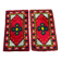 Pair of vintage rugs in Berber style wool