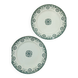 Set of 2 Iena plates, Terre de Fer, Boulanger & cie