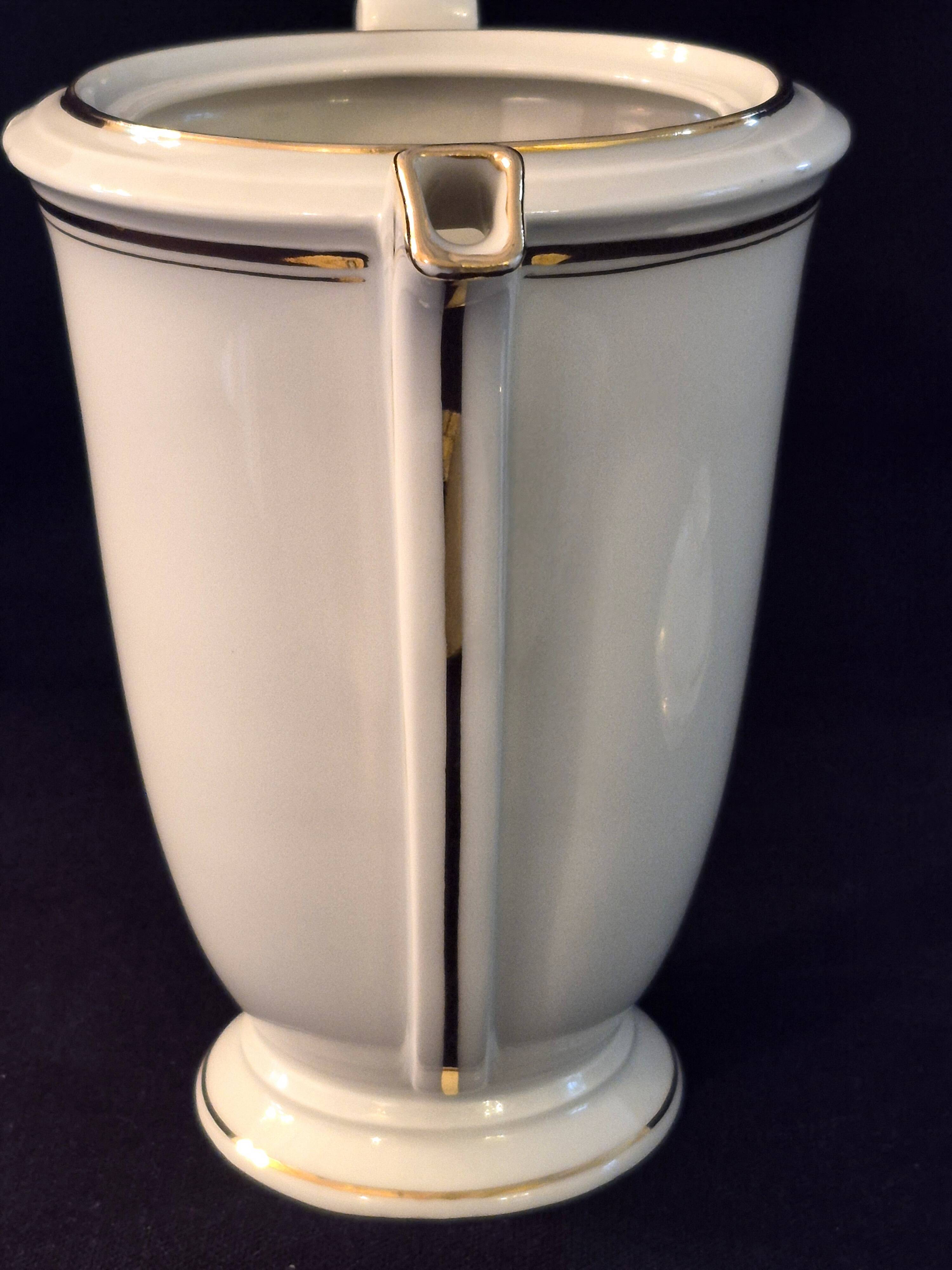 Teapot coffee pot jug Limoges Charles Ahrenfeldt A480