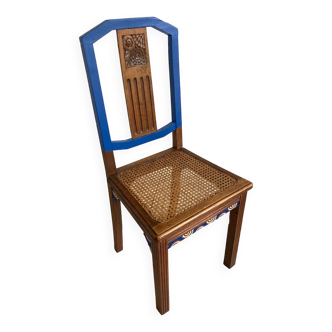 Caned art deco chair