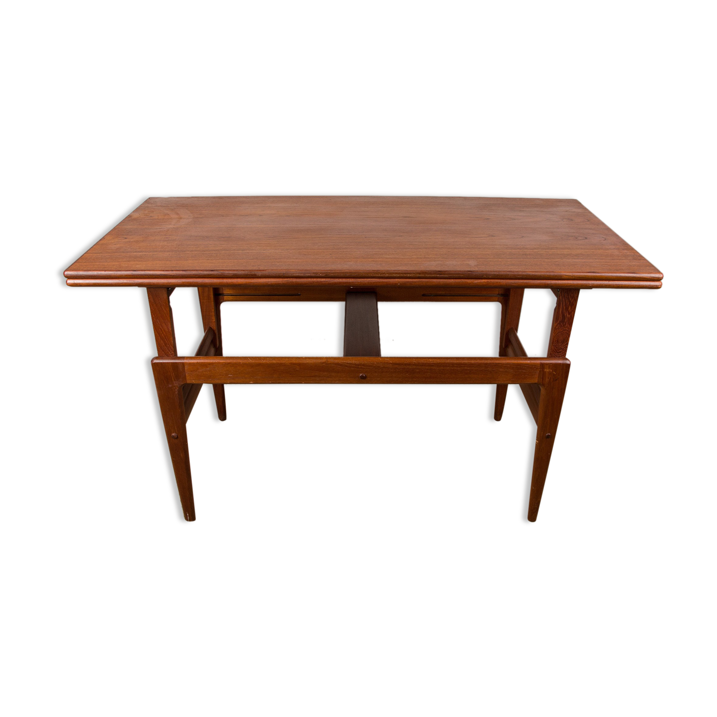 Danish teak table model "elevator" adjustable high and low, Kai Kristiansen, V.M.Mobler 1960